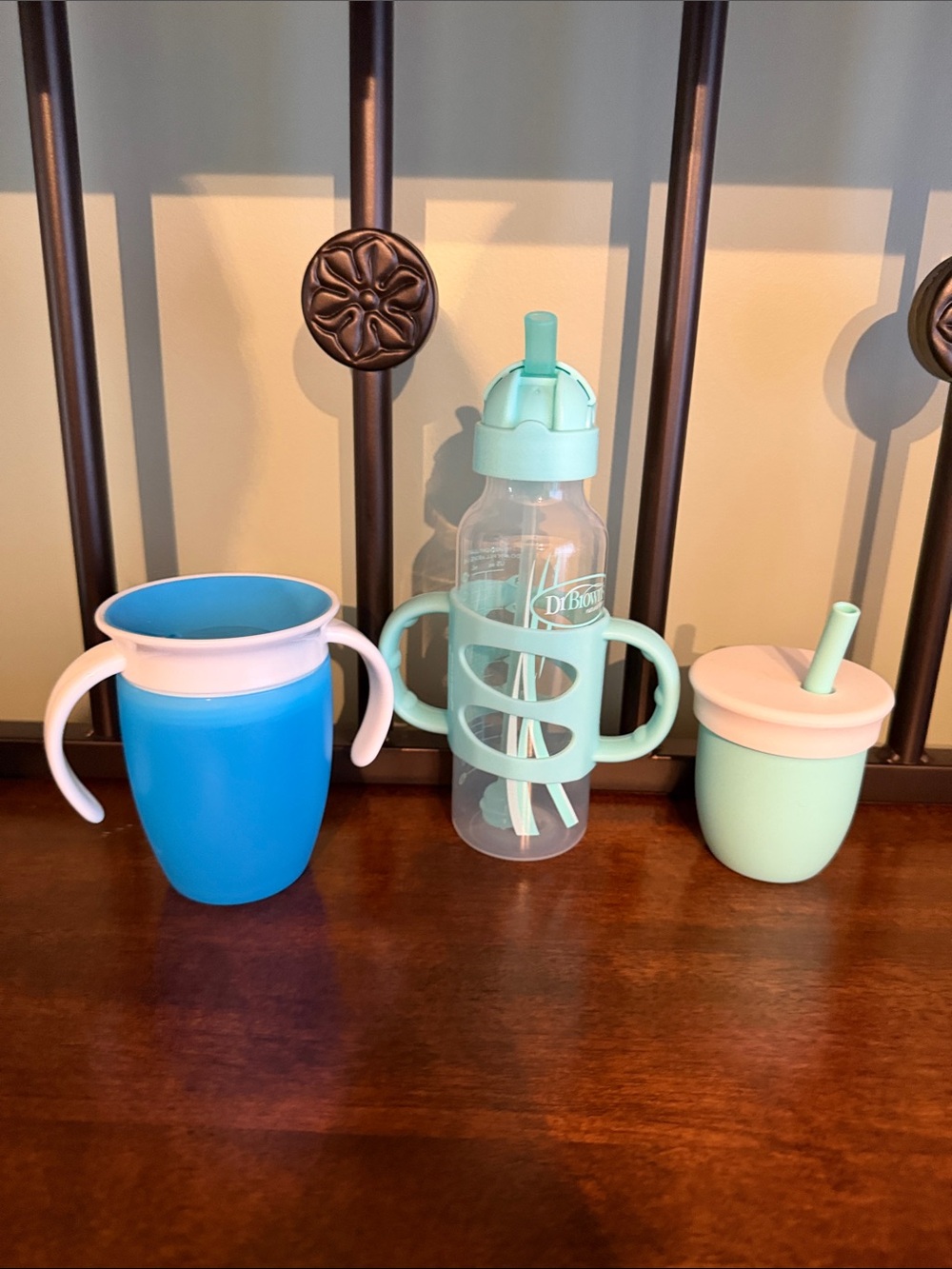 Toddler Cup & Trainer Bottle Set - Blue and Mint